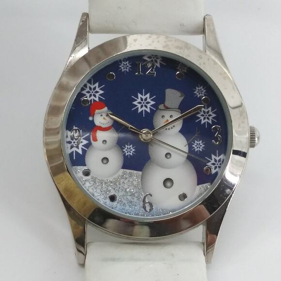 Unisex Ugly Christmas Wristwatch Snowman Snowflake - Picture 1 of 12